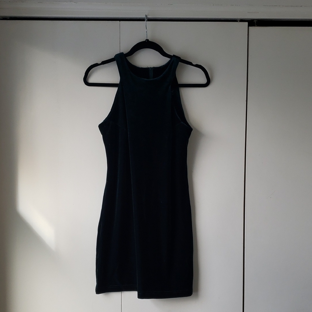 All that Jazz Green Velvet Mini Dress